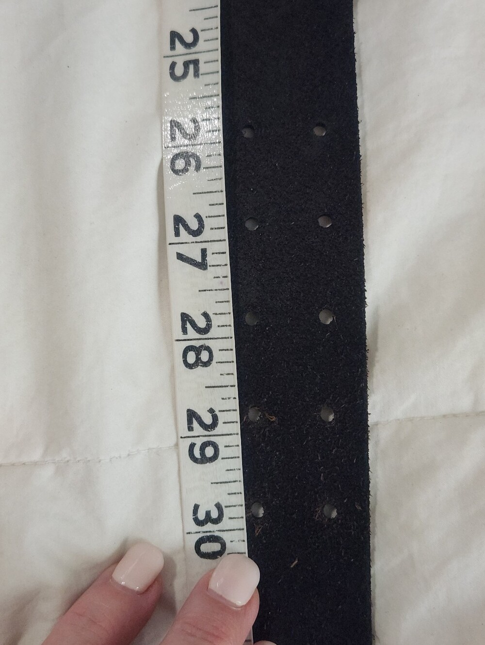 Frye Black Leather Belt Double Pin Size XS Western - Picture 7 of 7